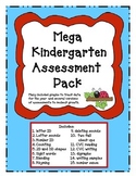 Mega Kindergarten Assessment Pack- a whole years worth of data!!