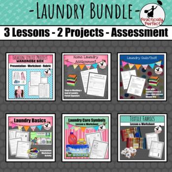 Preview of Mega Laundry Bundle - 3 Lessons - 2 Projects - 1 Assessment