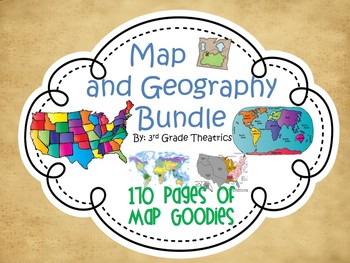 Preview of Mega Map Skills and Geography Bundle