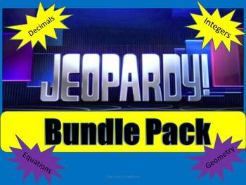 Preview of Mega Math Jeopardy Bundle