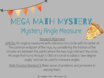 Preview of Mega Math Mystery: Missing Angle Measures 4.MD.5