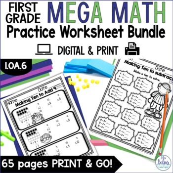 Preview of First Grade Math Addition Subtraction Strategies Activities Numbers Worksheets