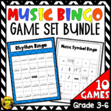 Music Game Bundle | Elementary Music Bingo | Note Reading 