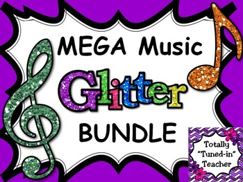 Preview of Music Classroom Decor:  Mega Music Glitter Bundle
