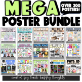 Mega POSTER Pack BUNDLE 300+ Classroom Decor Posters Set N