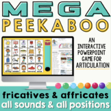 Mega Peekaboo Digital Game for Articulation Therapy Fricat