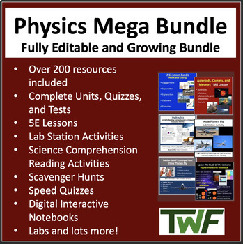 Preview of Mega Physics Collection - Fully editable and growing physics bundle