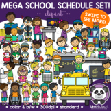 Mega School Schedule Clip Art Set by Binky's Clipart