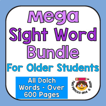 Preview of Mega Sight Word Bundle For Older Students Over 600 Pages in Multiple Formats