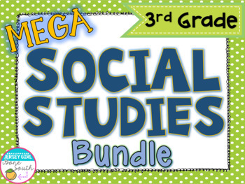 Preview of Mega Social Studies Unit Bundle - 3rd Grade - GSE Aligned
