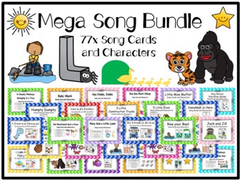 Preview of Mega Song Bundle 77x Cards and Characters