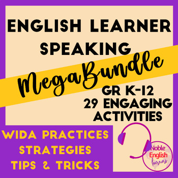 Preview of Mega Speaking Bundle for ELL practice for WIDA TELPAS ELPA21
