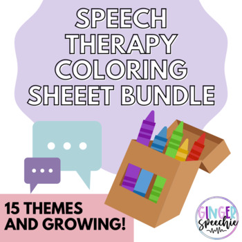Preview of Mega Speech Therapy Coloring Sheet Bundle | No Prep | Ever Growing