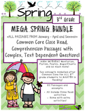 Mega Spring BUNDLE 3rd - Close Read Passages w/ Text Depen