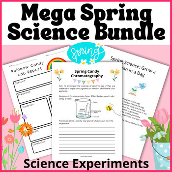 Preview of Mega Spring Science Experiment Bundle | Rainbows | Chromatography | Plants
