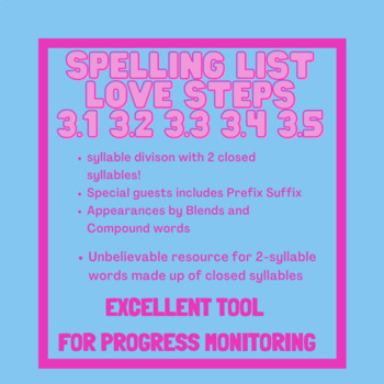 Preview of Mega Step 3 Spelling List 3.1 3.2 3.3 3.4. 3.5 75+ editable lists