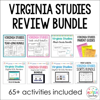 Preview of Mega Virginia Studies Review Bundle