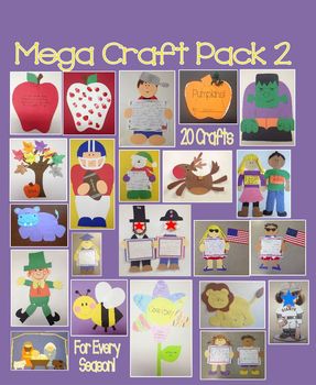 Preview of Mega Year Long Craft Pack 2 - 20 Craft Bundle!