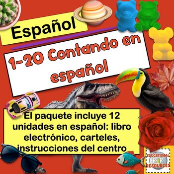 Preview of Mega bundle en español Números 1-20 Centros, Carteles, libros electrónicos, acti