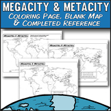 Megacity & Metacity **Coloring Map Series** AP Human Geography