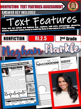 Preview of Meghan Markle Text Feature Assessment | Black History Month