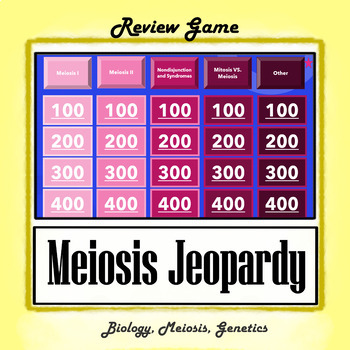Preview of Meiosis Jeopardy *Review Game* (PowerPoint)