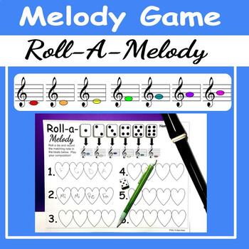 Preview of Melodic Composition Activity | Treble Clef Solfege Game | Early Years Music