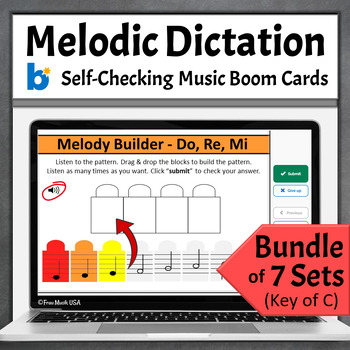 Preview of Melodic Dictation Music Activities for Elementary Grades and Beyond - Key of C