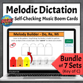 Melodic Dictation Music Games | Sequential Boom Cards BUND