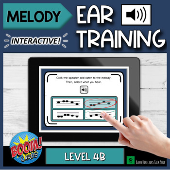 Preview of Melodic Ear Training Level 4B- Digital, Interactive Music Theory Boom Cards