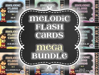 Preview of Melodic Flashcards MEGA Bundle