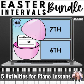 Preview of Melodic Intervals BOOM™ Cards BUNDLE - 5 Digital Activities For Easter & Spring