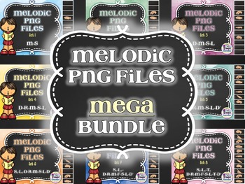 Preview of Melodic PNG Files MEGA Bundle