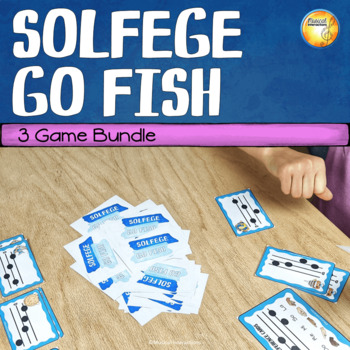 Preview of Melodic Reading Card Game Bundle - Solfege DRM, SLM, and Low SL Go Fish Games