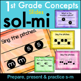 Melodic Slides for 1st grade music - Sol-mi (so-mi) from p