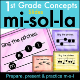 Melodic Slides for 1st grade music - LA (mi-sol-la) from p