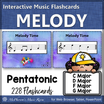 Preview of Solfege | Melody Flashcards Do Re Mi Sol La Interactive Music Flash Cards