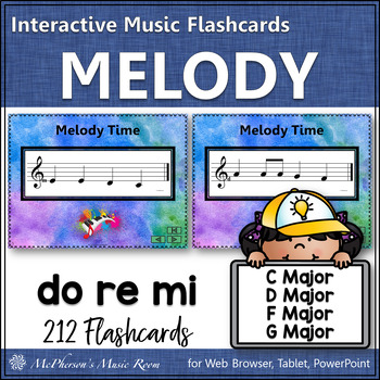 Preview of Solfege | Melody Flashcards Do Re Mi Interactive Music Flash Cards