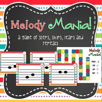 Preview of Melody Mania - Melodic Direction Game - steps, skips, leaps and repeats