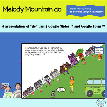 Preview of Melody Mountain "Do" Solfege Activity for Google Classroom Distance Learning