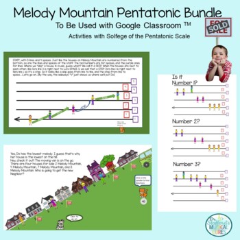 Preview of Melody Mountain Pentatonic Bundle for Use with Google Classroom