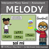 Solfege | Sol Mi Interactive Melody Game + Assessment {Gumball}