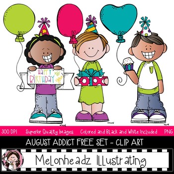 Melonheadz Addict clip art - August 2018 set - Mini - Melonheadz Clipart