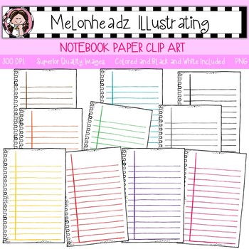 Notebook Paper Clip Art Single Image By Melonheadz By Melonheadz | view 1,000 lined notebook paper illustration, images and graphics from +50,000 possibilities. notebook paper clip art single image by melonheadz