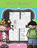 "What's Missing?" Alphabet, numbers and pattern worksheets