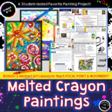 Abstract Art + Melted Crayon Painting Activity!  Middle Sc