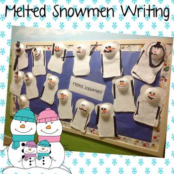 Preview of Melted Snowman Writing Activity