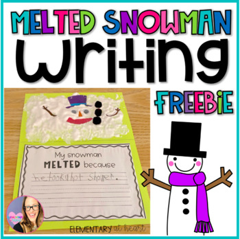 Preview of Melted Snowman Writing FREEBIE