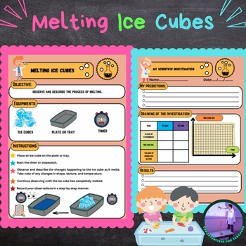 Preview of Melting Ice Cubes Experiment and Scientific Method