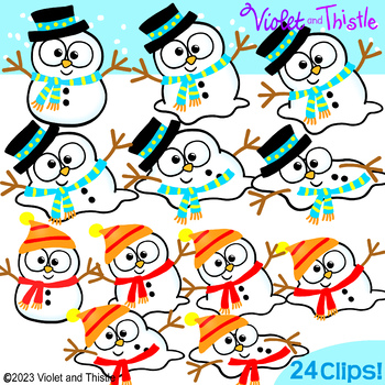 Melting Snowman Sequence Clipart Melted Snowmen Life Cycle Spring ...